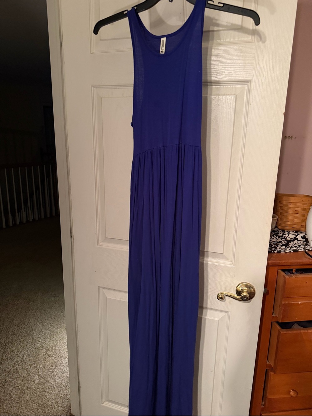 Sleeveless Maxi Dress in Deep Cobalt Blue by